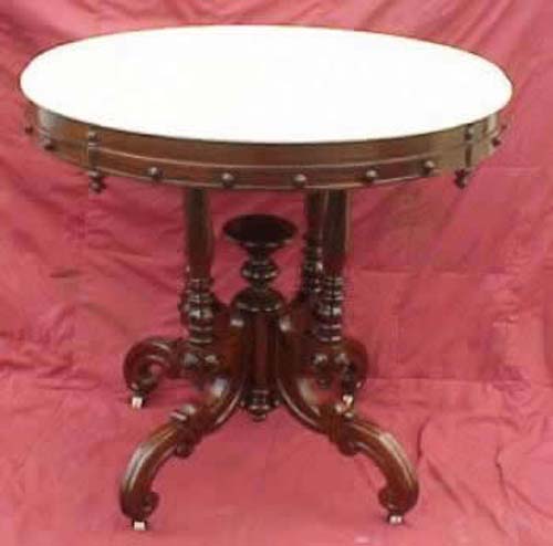Victorian Rosewood Marble Top Table