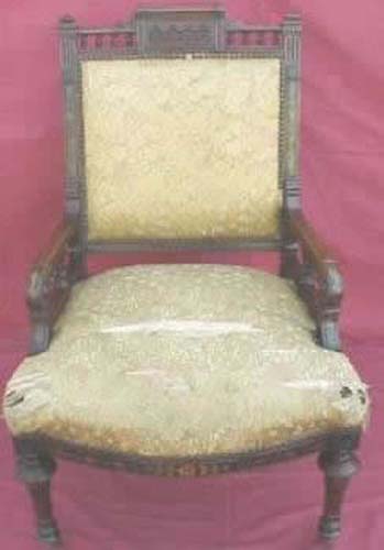 “Herter Bros” Victorian Inlaid Chair. SOLD