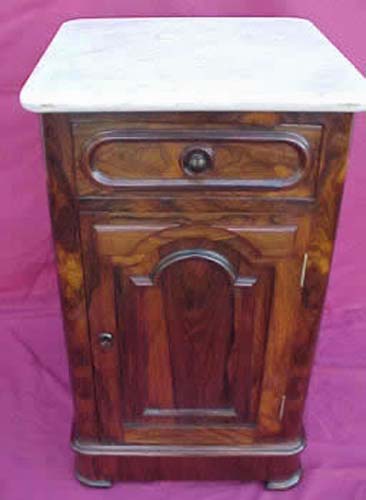 Victorian Rosewood 1/2 Commode, Labeled