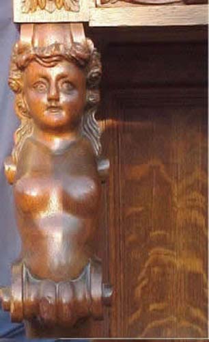 Horner Oak Cherub Server- J Bogart