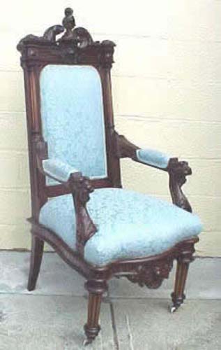 Victorian Renaissance Revival Figural Armchair