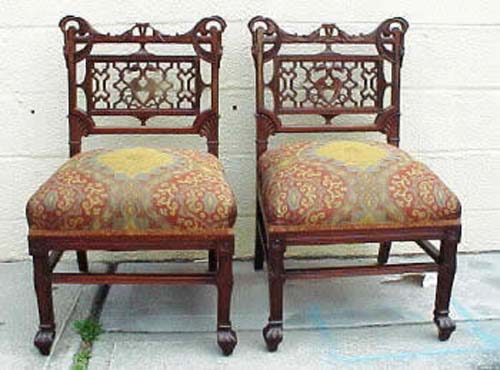 Pr  Victorian Aesthetic Chairs: Herter. SOLD