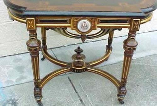 Victorian Renaissance Revival Inlaid Table