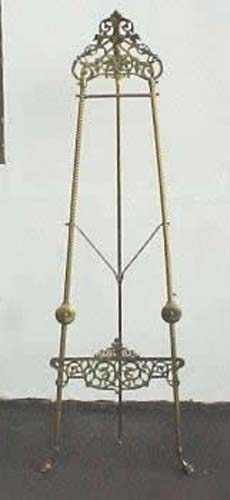 Victorian Ornate Brass Easel