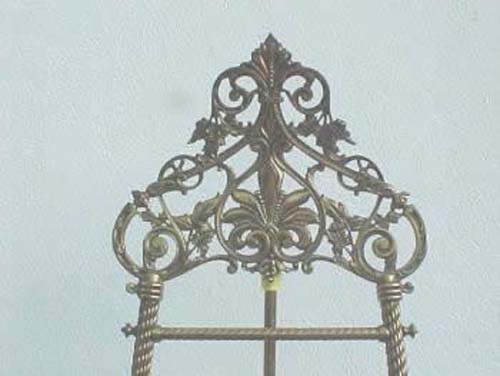 Victorian Ornate Brass Easel