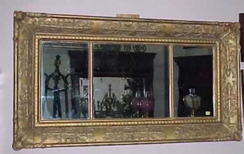 Classical Gold Leaf Overmantel Mirror Sold