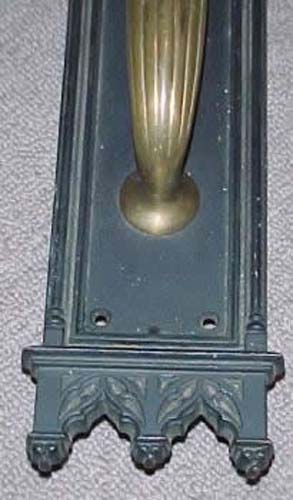 Victorian Gothic Revival Brass & Metal Handle