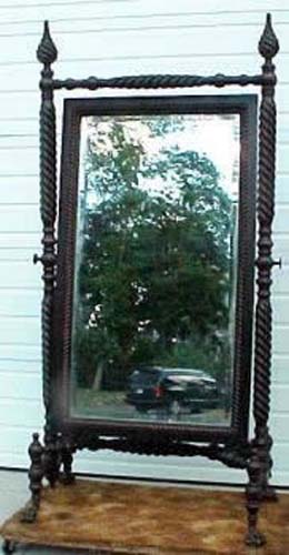 Victorian Hunzinger Style7’ T  Cheval Mirror SOLD