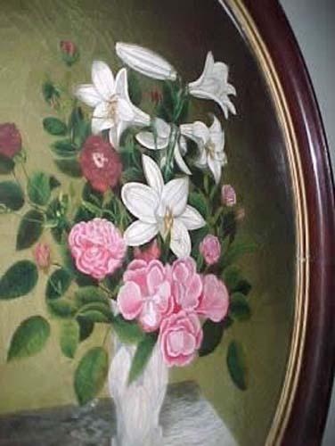 Victorian Oval Still Life Painting