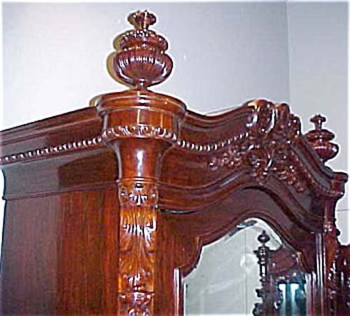 Labeled Meeks Rosewood Rococo Armoire