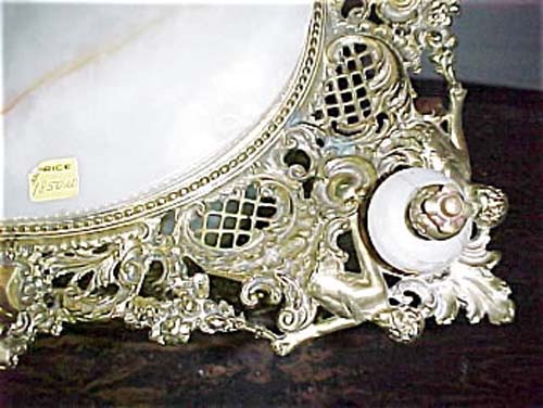 Victorian Brass & Onyx 2 Tier Table