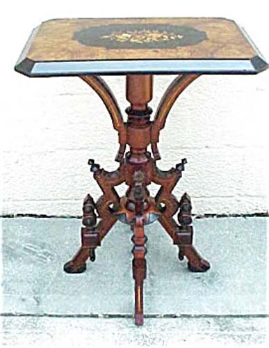 Victorian Renaissance Revival Inlaid Table