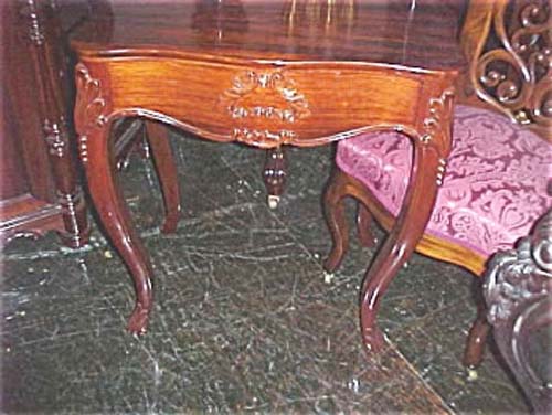 Table; Victorian Rococo Revival Rosewood Table