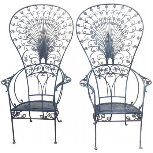 Chairs,Salterini Peacock Chairs Rare