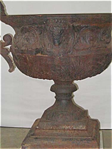 Victorian Cast Iron Garden Urn.  SOLD