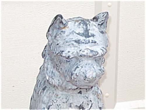 Dog Statue Zinc & Cast Iron Fiske or Mott.      SO
