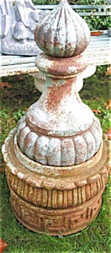 Garden: Pair of Cast Iron Finials    SOLD