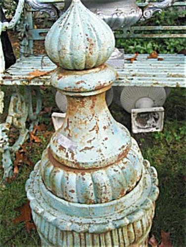 Garden: Pair of Cast Iron Finials    SOLD