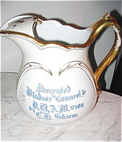 American Porcelain Commerative Pitcher