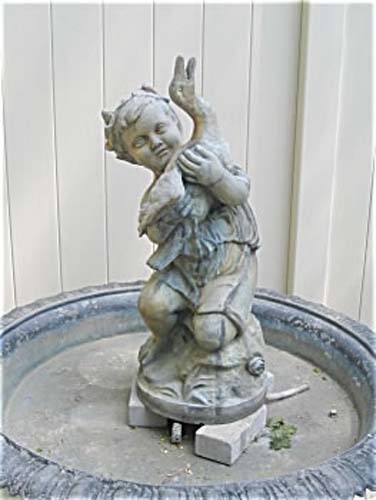 Garden: Victorian Mott Zinc Fountain. SOLD