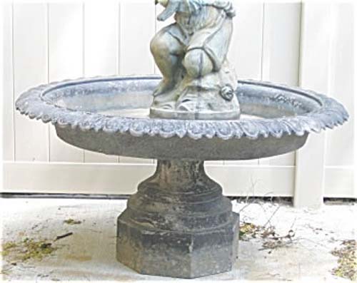 Garden: Victorian Mott Zinc Fountain. SOLD