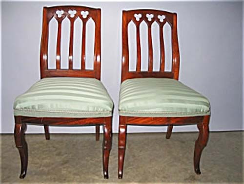 Pair of Gothic Revival Chairs Attrib To Roux Sold
