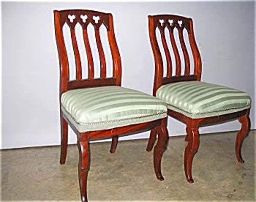 Pair of Gothic Revival Chairs Attrib To Roux Sold