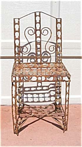Garden: Set Of 6 Wrought Iron Chairs
