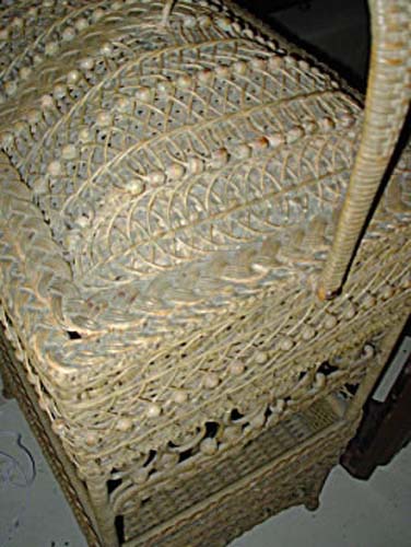 Victorian Wicker Sewing Basket