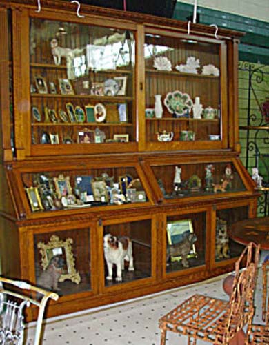 Antique Oak Showcase