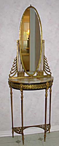 Bronze & Onyx Mirrored Console Oscar Bach?