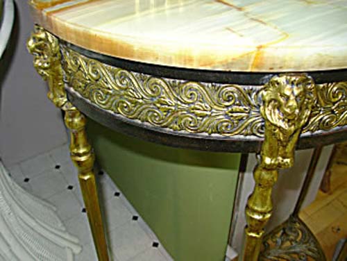 Bronze & Onyx Mirrored Console Oscar Bach?