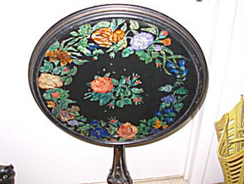 Table: Victorian Cast Iron Base Glass Top