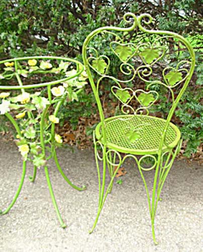 Tole Bistro Set, Italian tole SOLD