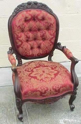Victorian Rococo Rosewood Gents Chair