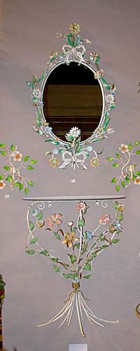 Italian Tole Mirror & Console- Sold