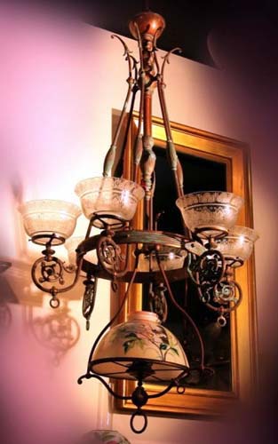 Gas/ Kerosene chandelier SOLD