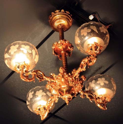 Chandelier Gas, Rococo. SOLD