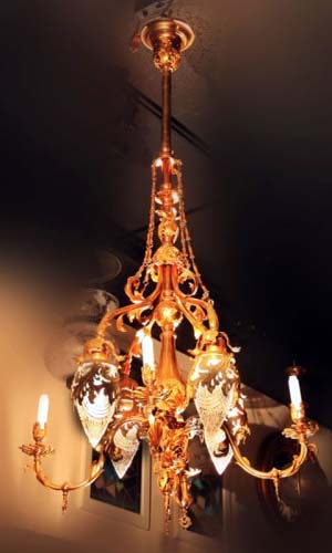 Gas/Electric pr of chandeliers