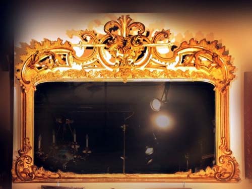 Mirror:Mantle Rococo Gilded Mirror