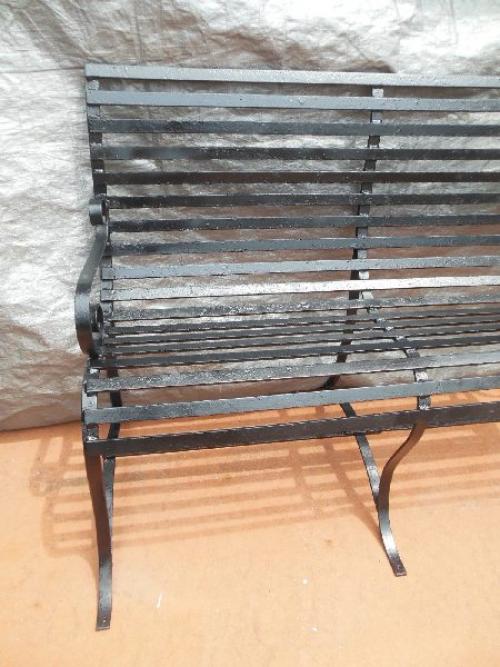 Vintage Strapwork Bench. Sold