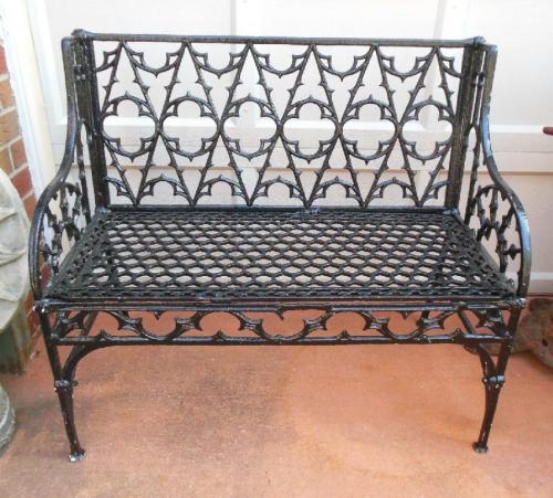 Bench, Gothic Cast Iron 19th Century. SOLD