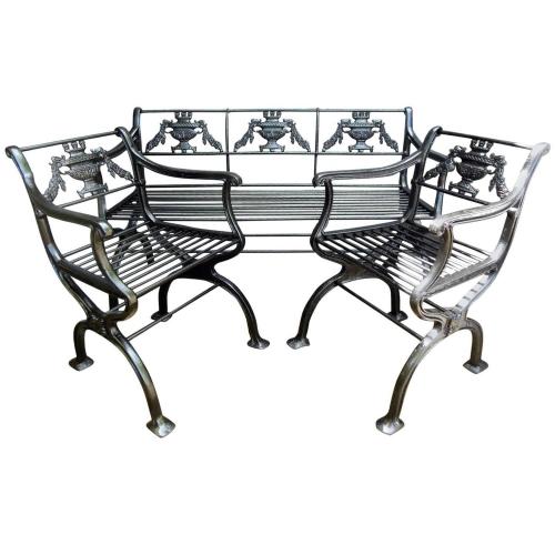 Bench & chairs Regency Pattern SOLD