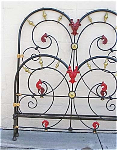 Ornate Victorian Cast Iron Bed